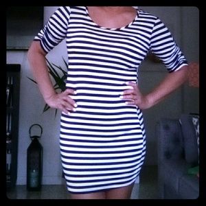 Body fit stripe mini dress